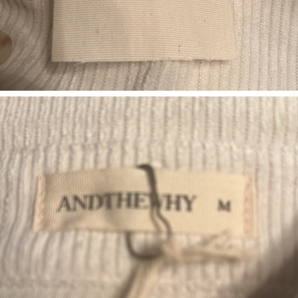 And the Why brand Ivory Corduroy Denim Long Sleeve Jacket - Picture 5 of 6